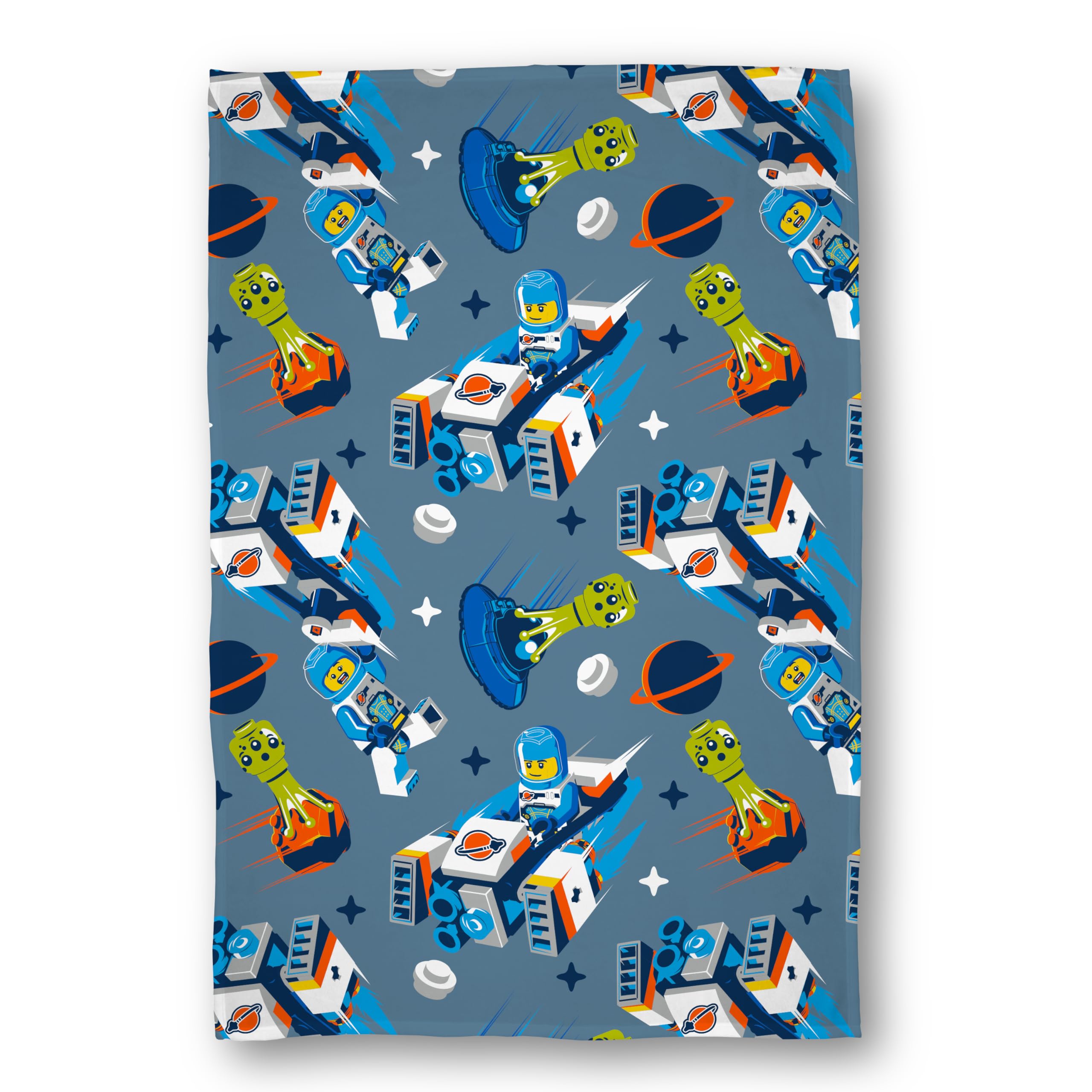 Character World Multicolour Lego® City Officially Licensed Fleece Blanket | Super Soft Warm Blue Throw, Cityspace Design | Perfect For The Bedroom, Camping & Sleepovers 100 X 150Cm