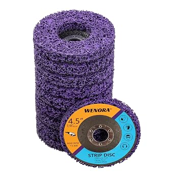 10 Pack Strip Discs Stripping Wheel for Angle Grinder, 4-1/2" x 7/8" Rust Remover Discs, Clean and Remove Paint Coating Rust Welds OxidationPurple