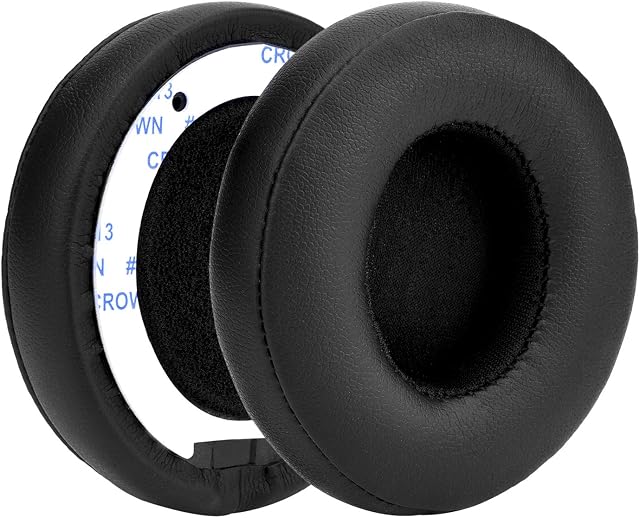 eBoot Replacement Earpads Ear Cushions for Beats Solo 2 Wireless Headphone and Wired Headphone, Solo 3 Wireless Headphone, 1 Pair, Black