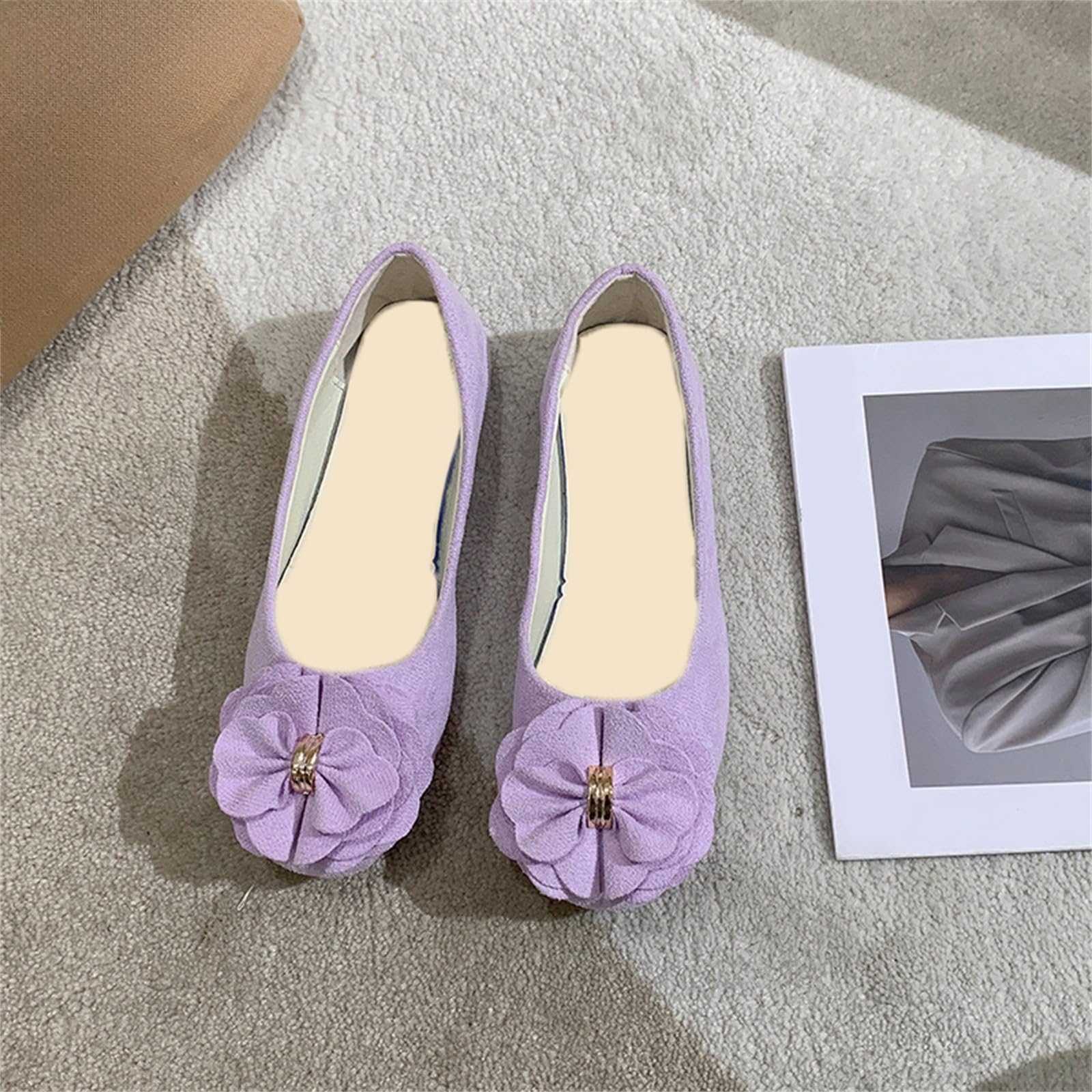 Ballerine Mary Jane Donna con Tacco - Scarpe Basse Pianta Larga