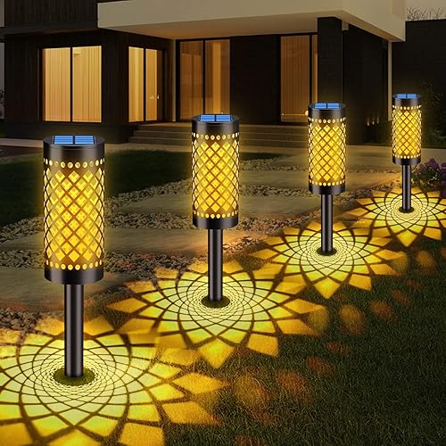 TomCare Luces solares de metal para exteriores, luces solares mejoradas, brillantes, de gran tamaño, decorativas, de jardín, impermeables, con