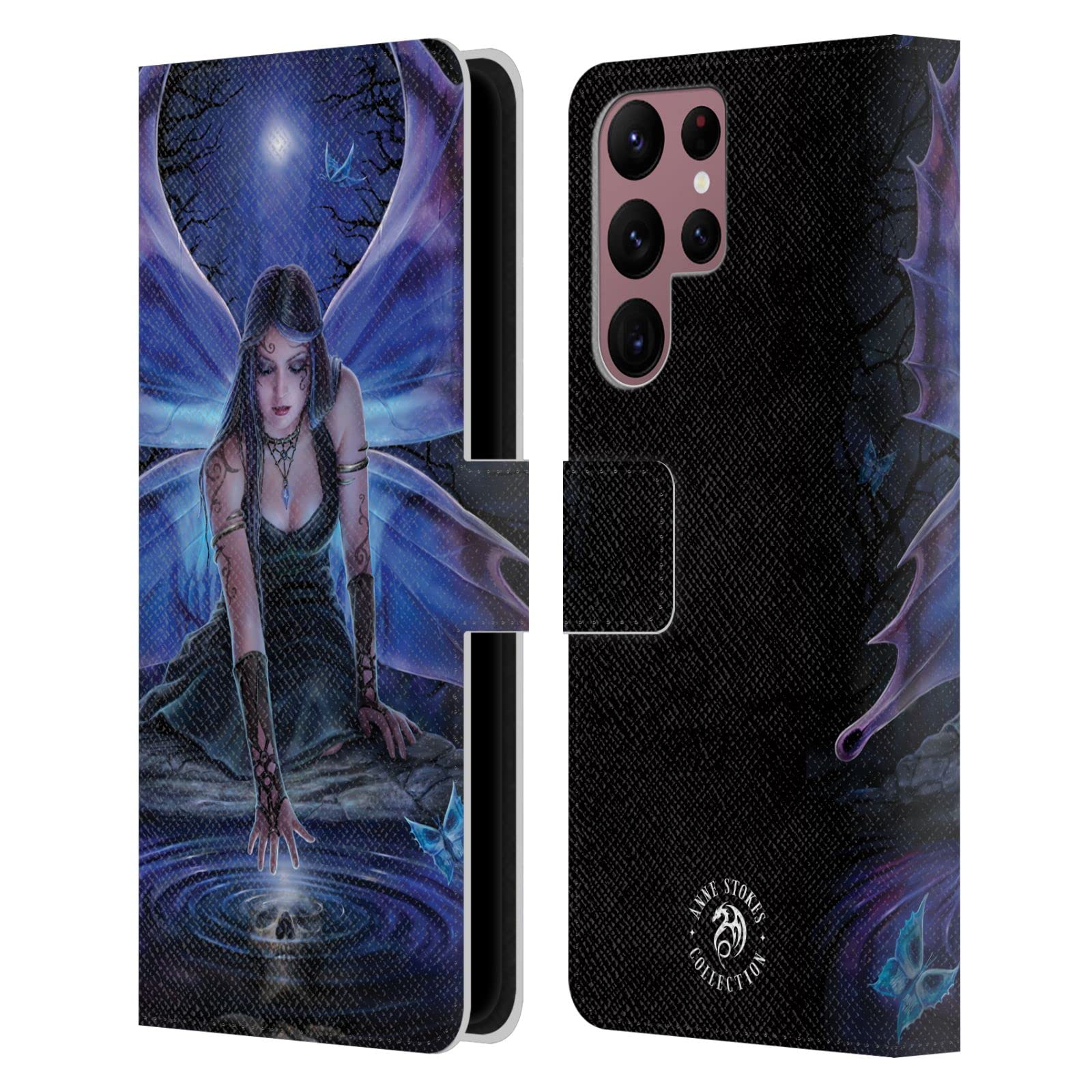 Funda para Samsung Galaxy S22 Ultra 5G tipo libro que evita arañazos con arte de Anne Stokes 7