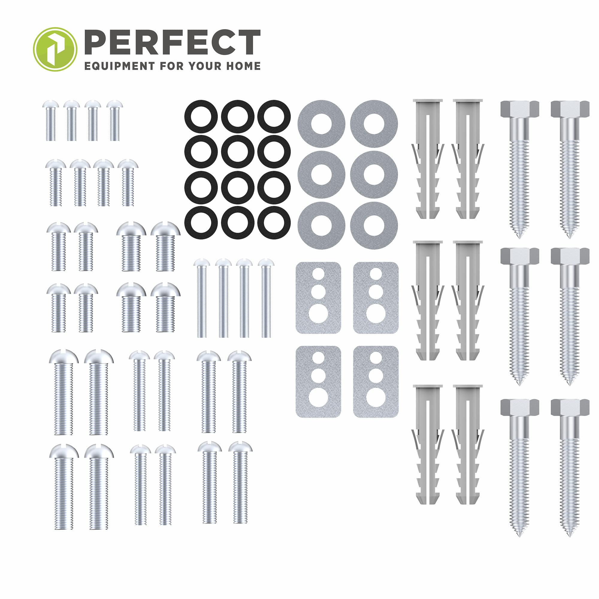 Perfect VESA Screw Set - 64 Pieces, Ideal for TV Mounting TV Wall Mounting, TV Mounting, Fixing Screws with Dowels and Washers - Image 2