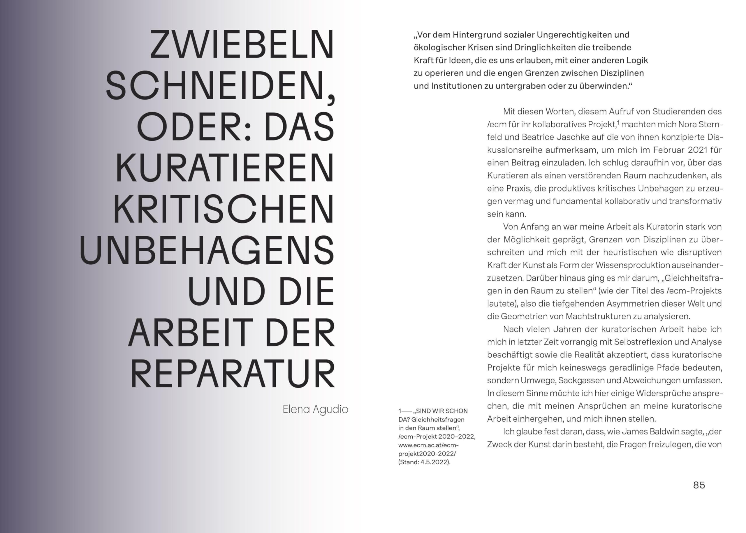 Widersprüche. Kuratorisch handeln zwischen Theorie und Praxis (Edition Angewandte)