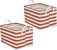 Vista 13 de DII Colección de almacenamiento de lavandería, contenedor plegable recubierto de polietileno con asas, celosía aguamarina, juego grande, 10.5 x 17.5