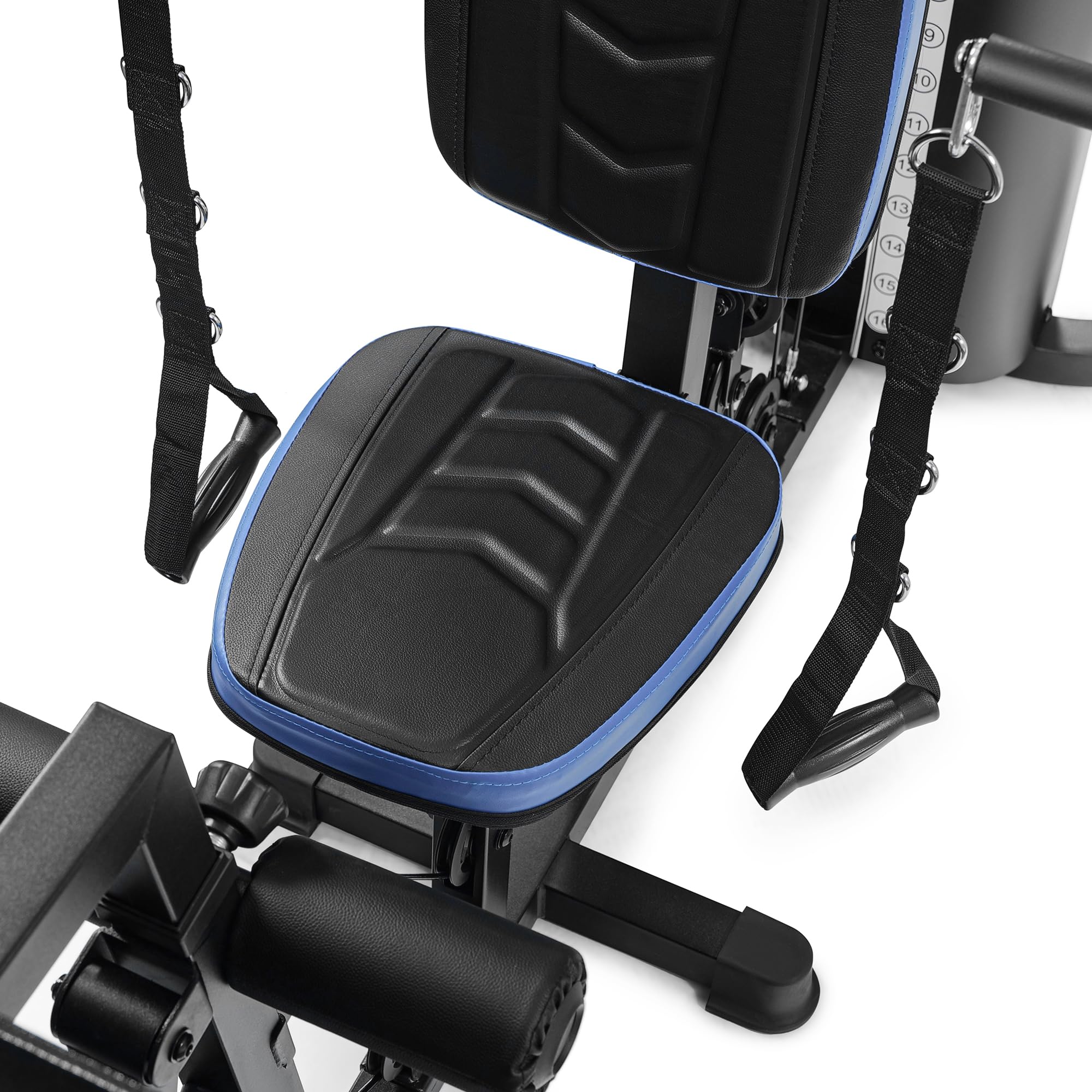 DIONE HG6 - Station de fitness - Home gym - Station de musculation - Avec presse à jambes - Bloc de poids de 80 kg - Coussin d'assise de luxe