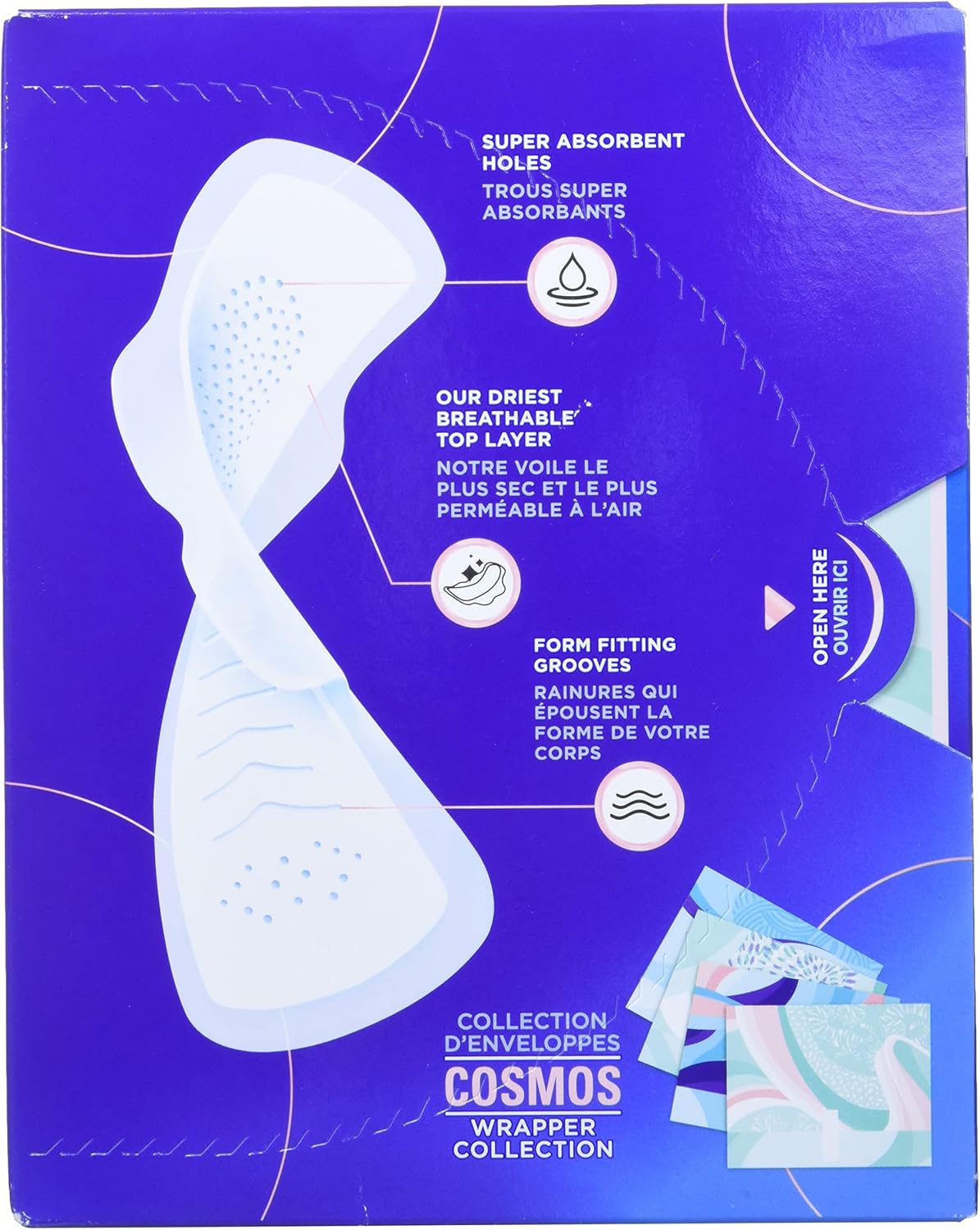 Always Infinity Size 4 Overnight Sanitary Pads with Flexi-Wings Wings, Unscented - 38 Count