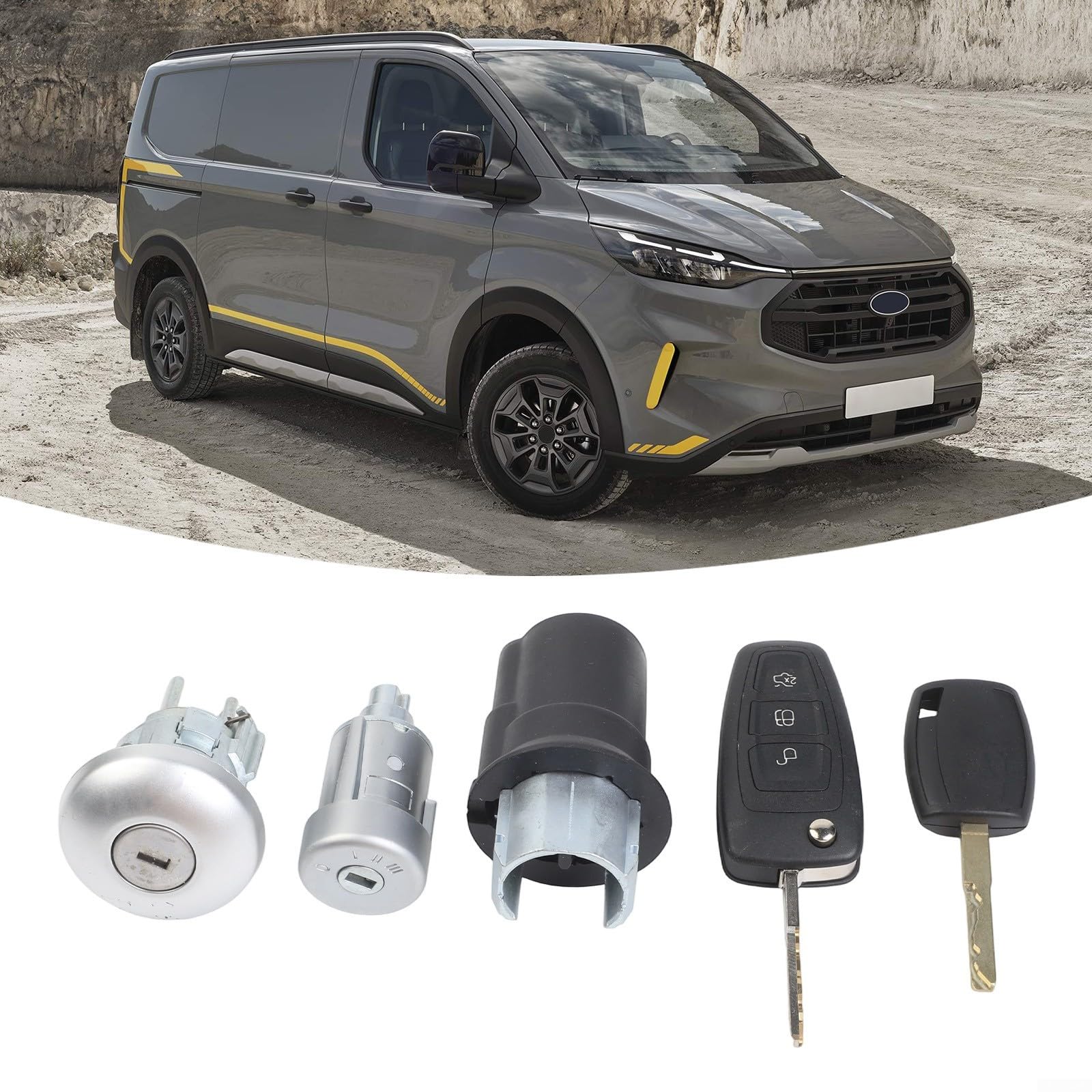 Serratura Laterale Metallo ABS per Ford Transit 2015-20 Serratura