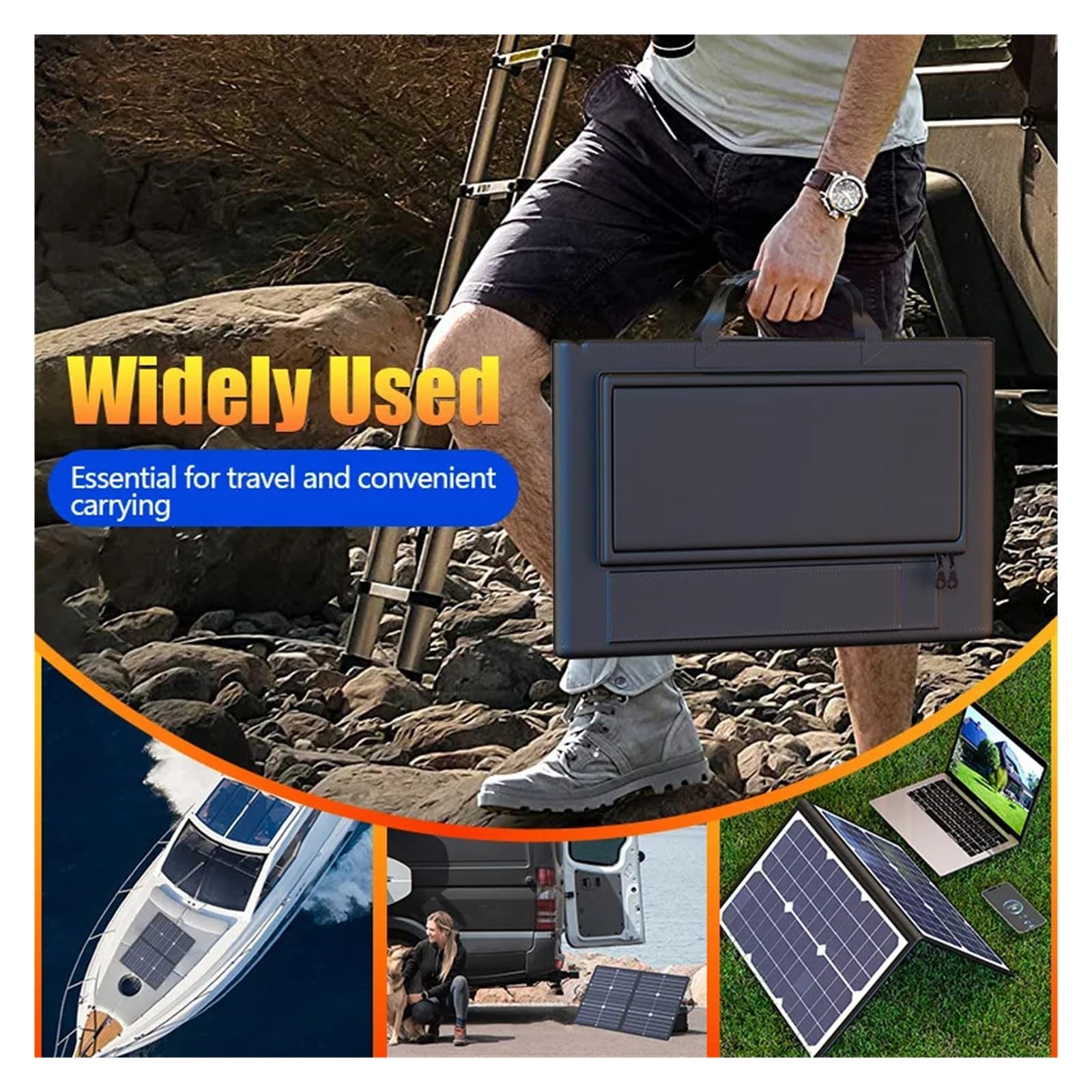 Tragbares Solarpanel-Set for Camping und Wohnmobil: faltbares 1000-W-Kraftwerk mit 18-V-Gleichstromausgang(With 100A controller)