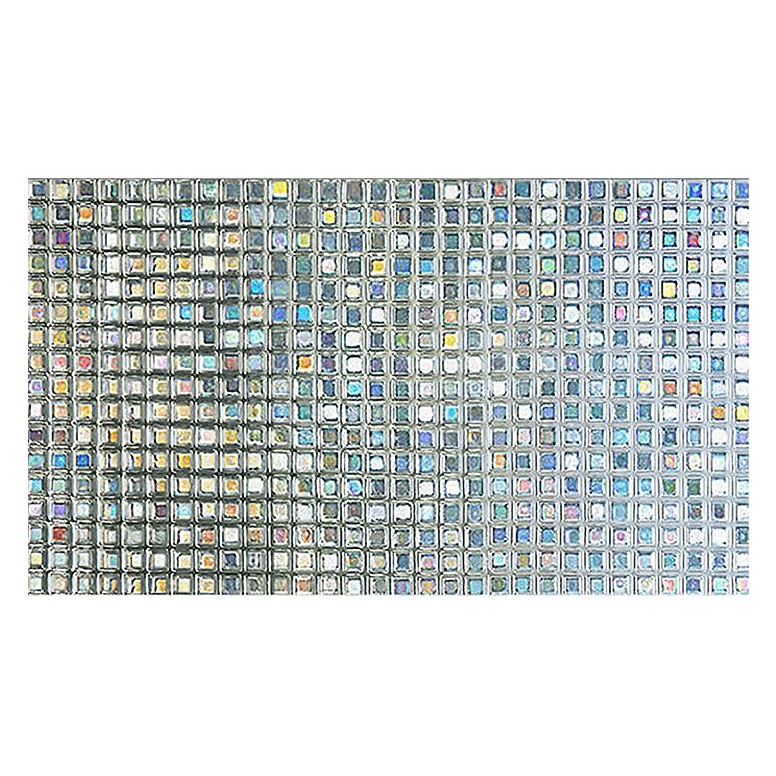 Betos Privacy Window Film, 3D Decorative Window Film Stained Glass Rainbow Window Film Mosaic Pattern Window Film Non-Adhesive Iridescent Films Decorative Frosted Window Film for Home Office