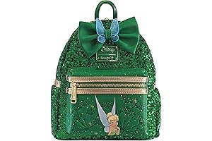 Tinker Bell Green Sequin Mini Double Strap Shoulder Bag