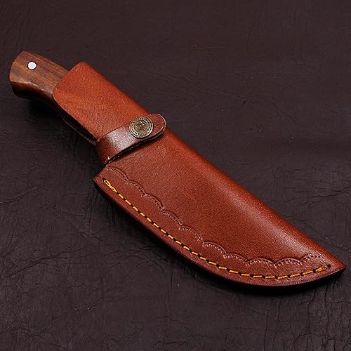 Miniatura 8 de Cuchillo de caza de hoja fija de 9 pulgadas, cuchillo de bushcraft, cuchillo de supervivencia al aire libre, cuchillo de campamento, cuchillo con