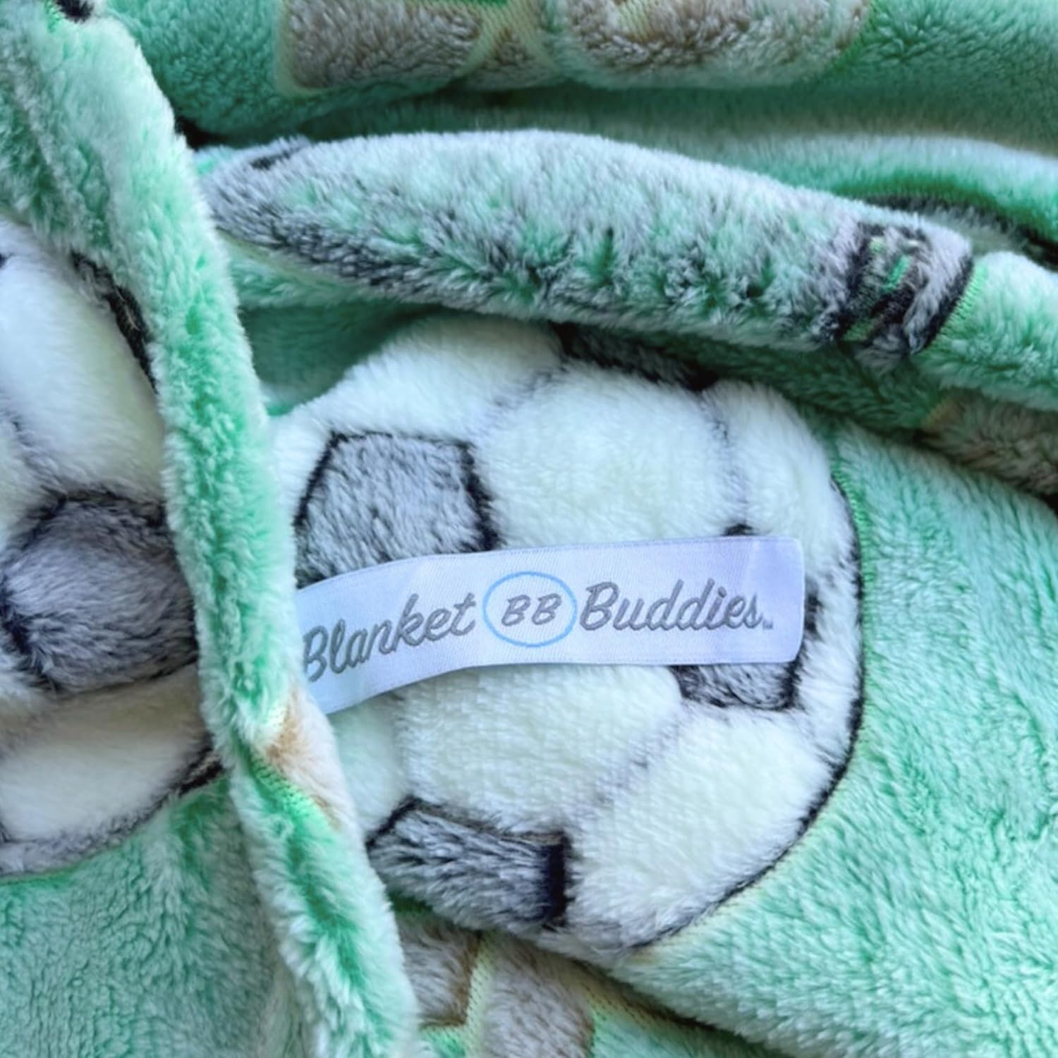 Soccer Throw Blanket: Glow in The Dark, Cozy, Soft, Warm Fleece Blanket for Boys and Girls with Ball, Goal, Cleats, and Medal, 50" x 60" (Green) - Image 4