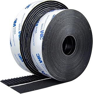 Hook and Loop Tape 1in x 20ft, Hook and Loop Strip Heavy Duty Mounting Tape, Self Sticky Adhesive Interlocking Tape,Industrial Hook and Loop Roll Tape, Carpet Tape Double Sided Tape