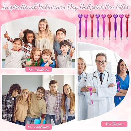 Miniatura 7 de 72 bolsas de regalo para fiesta de San Valentín, bolígrafos de corazón, bolas de estrés kawaii, lindo bolígrafo con cara sonriente y cara, mini bola