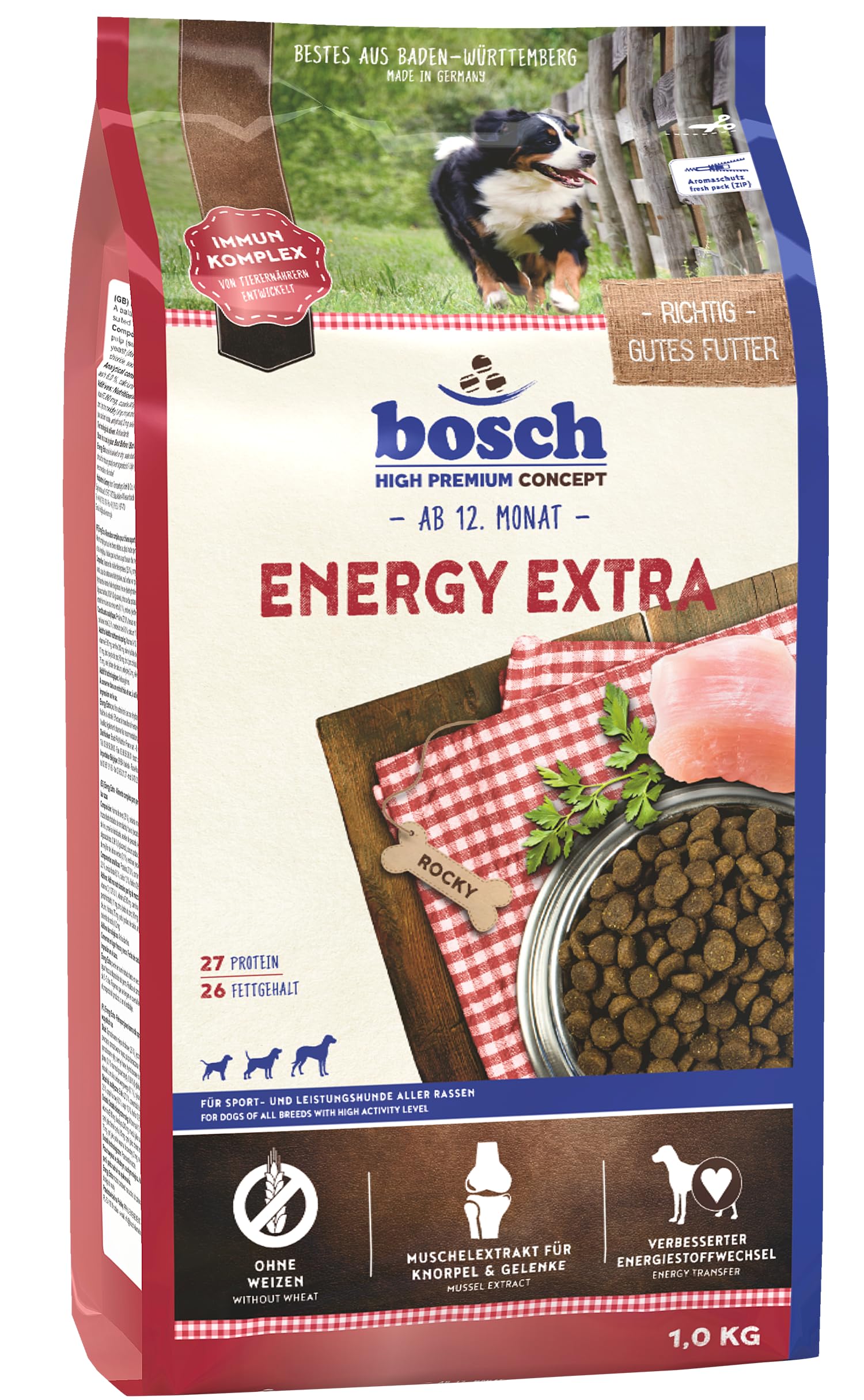 bosch HPC Energy Extra sucha karma dla psów sportowych i wyczynowych wszystkich ras, 1 x 15 kg