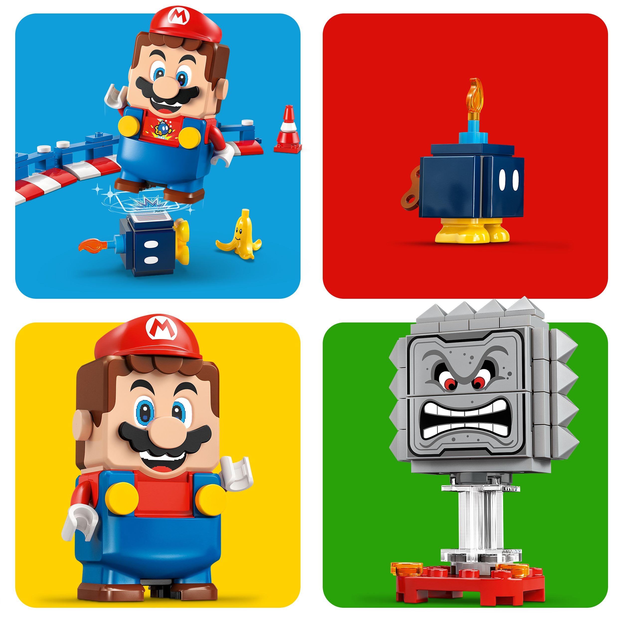 LEGO Mario Kart - Interattivo e Kart Standard - Percorso di Gara con Macchina Giocattolo, 3 Figure, Podio e Barriere - Regalo da Gaming per Bambini e Bambine da 7 Anni in su - 72043