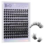 B&Q Lash Clusters Fluffy Wispy Voluminous - 144 PCS Feath5D 03 Layered Individual Cluster Lashes, Feathered Lightweight Eyelash Extensions in 8-18mm, C Curl, Waterproof False Lashes