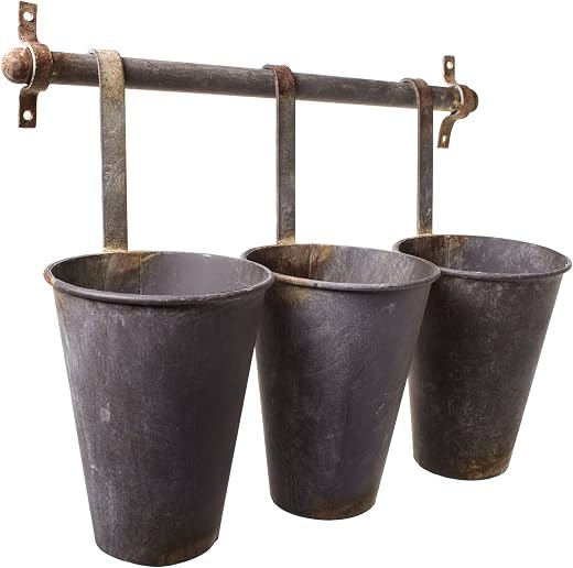 Rustic Hanging French Pots