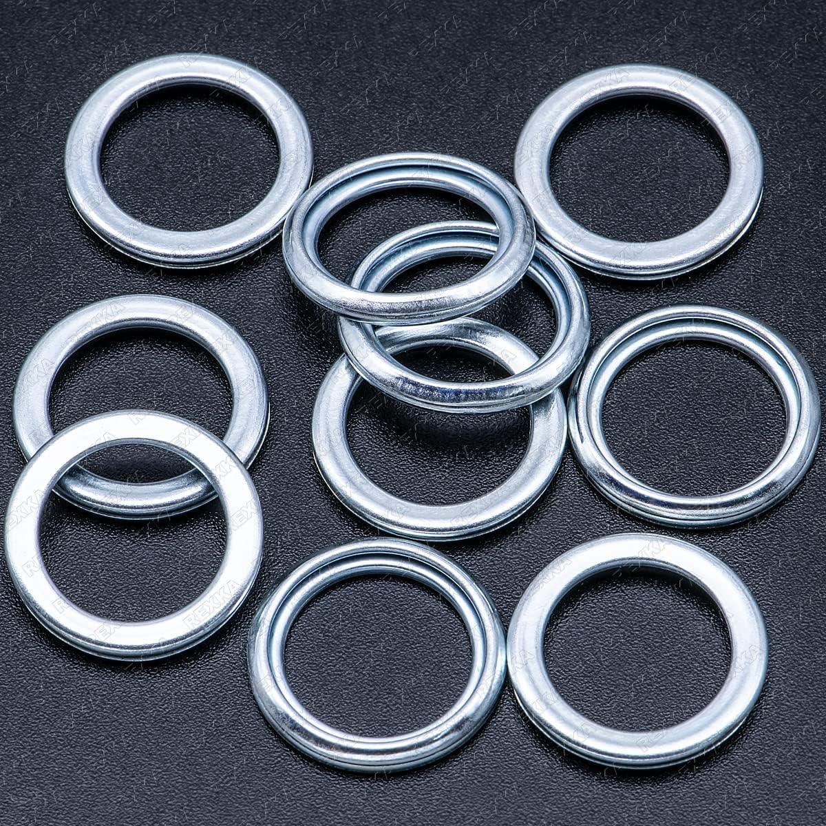 Rexka 10pcs Transmission Drain Plug Gasket Compatible with Toyota Lexus Truck 35178-30010 4Runner, Celica, Land Cruiser, RAV4, Sequoia, Tacoma, Tundra,GX460, is F, IS250, IS300, IS350, SC300, SC400