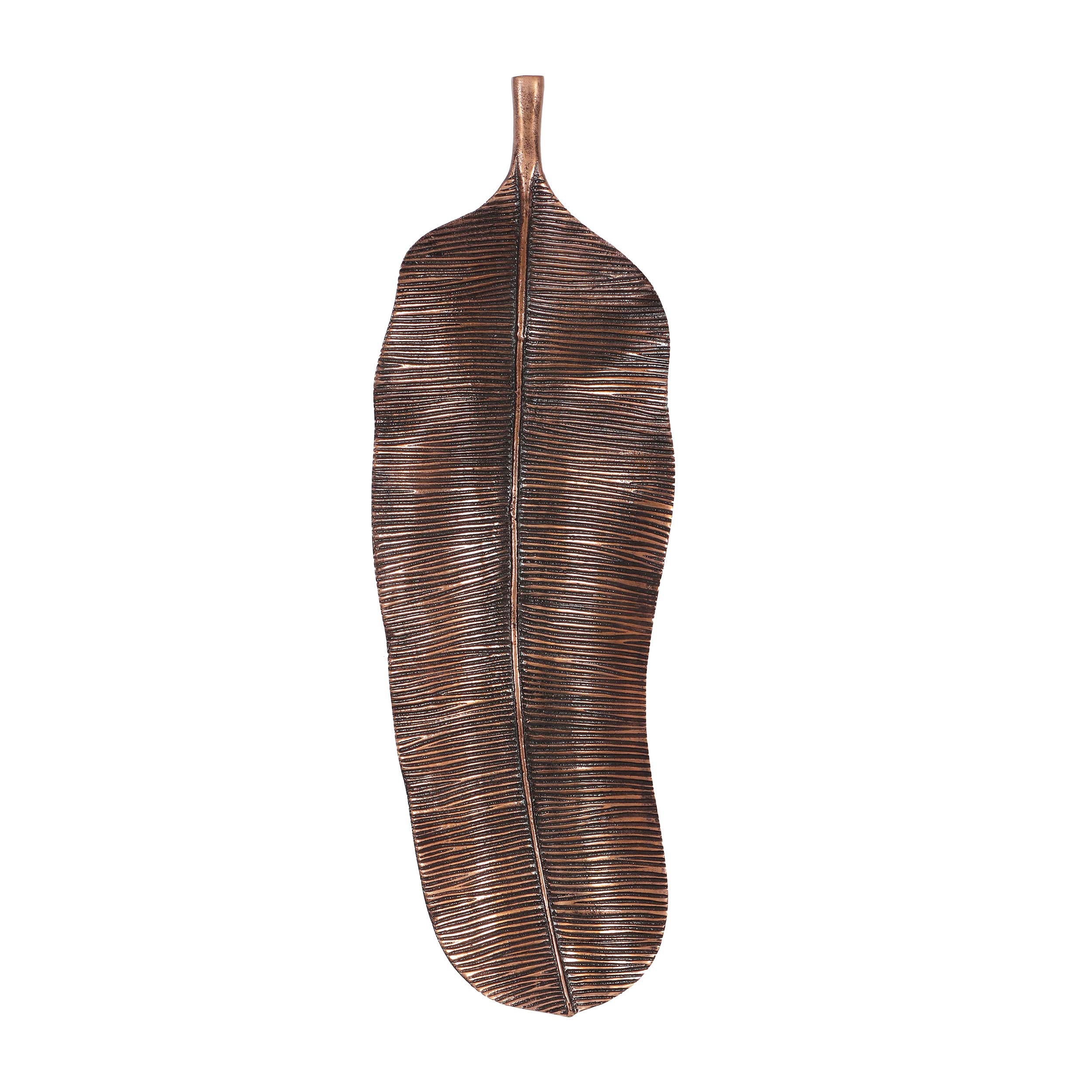 Christopher Knight Home Medium Leaf Wall Decor, Aluminum, Raw Copper