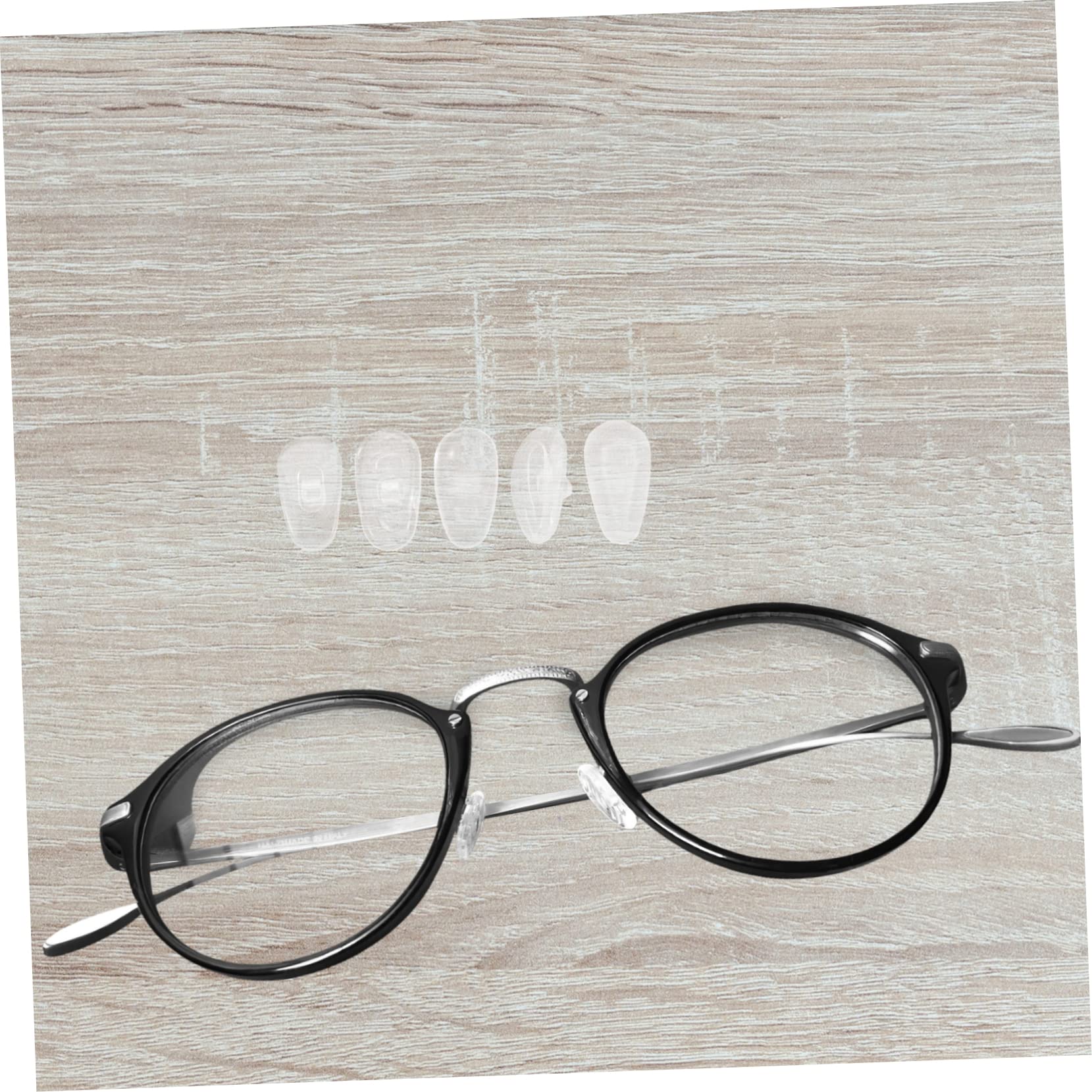Healeved Almohadillas Nasales De Silicona Antideslizantes Para Gafas Juego De Repuesto Tornillos Para Óptima Gafas Compatible Varios Paño De Limpieza Aleatorio
