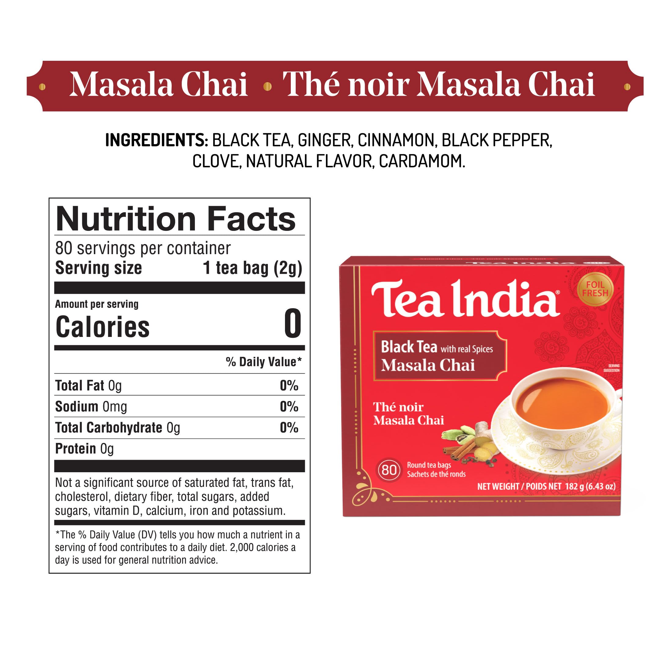 Tea India Masala Chai 80 ct – 6 Stück