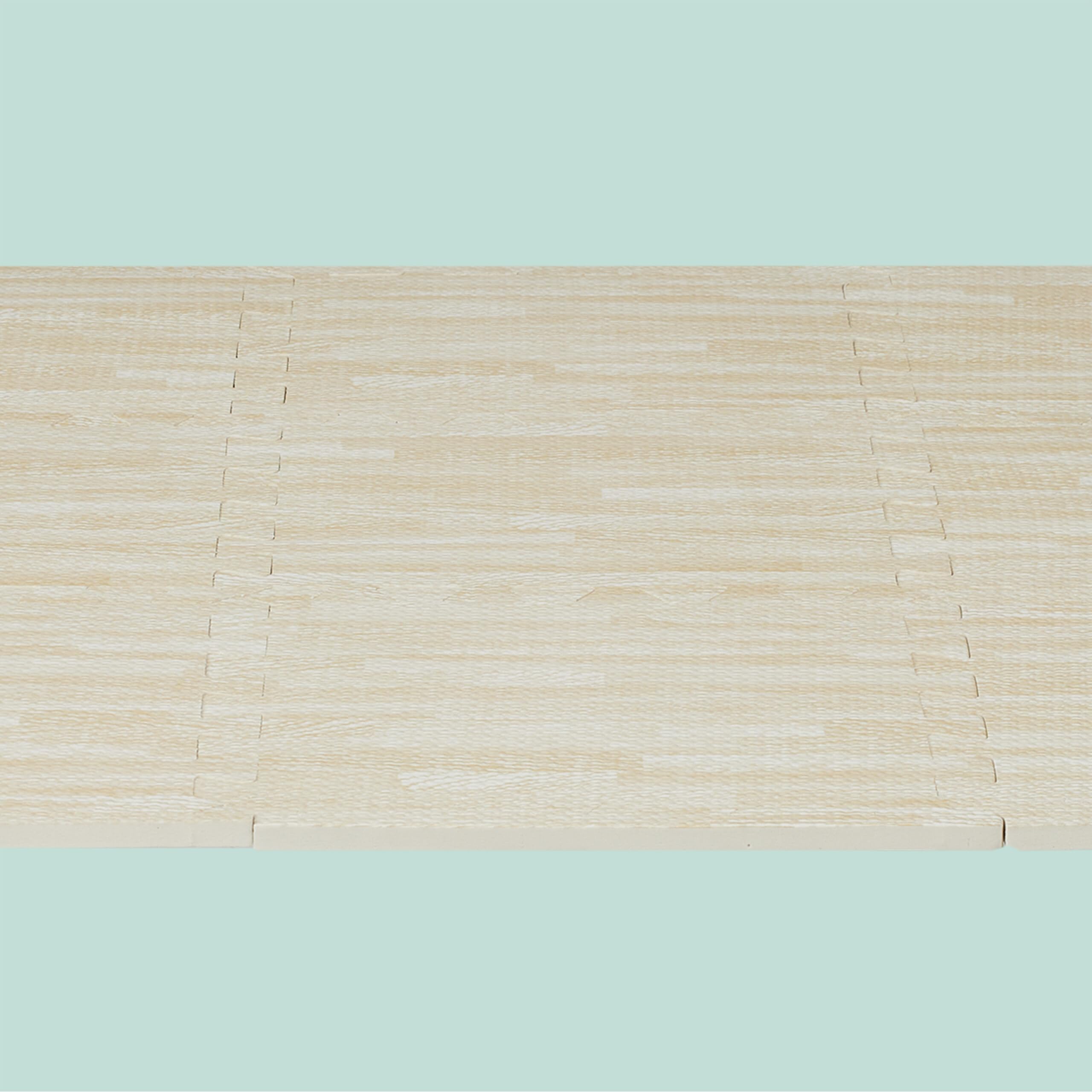 Relaxdays Tapis de protection de sol avec rebord, 9 tapis puzzle pour sport et équipement de fitness, 0,85 m², mousse, aspect bois, couleur au choix