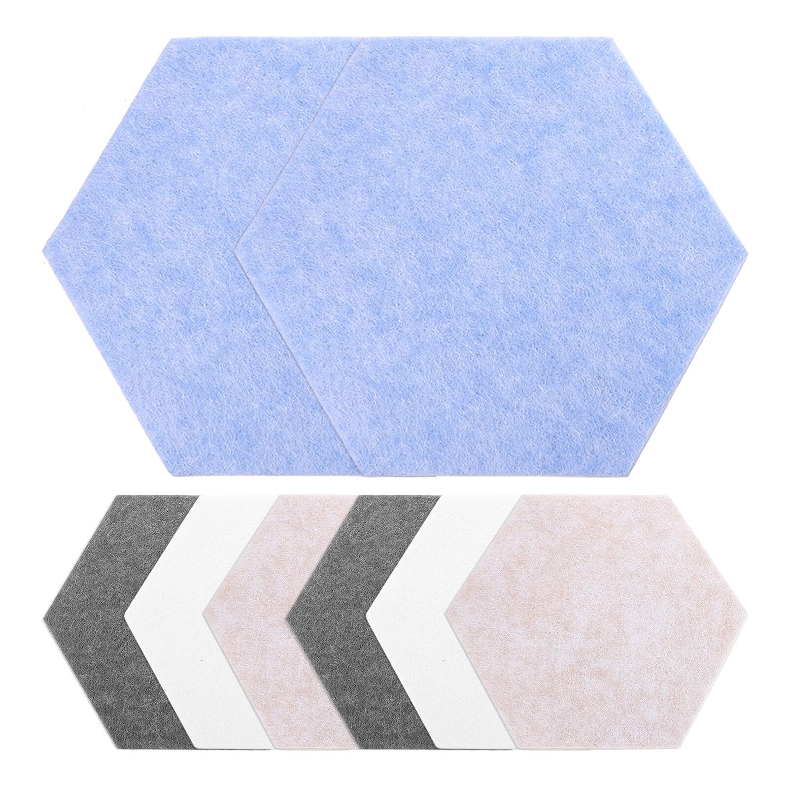 Tuiles murales hexagonales en feutrine autocollantes Healeved x8 pour protection de bureau