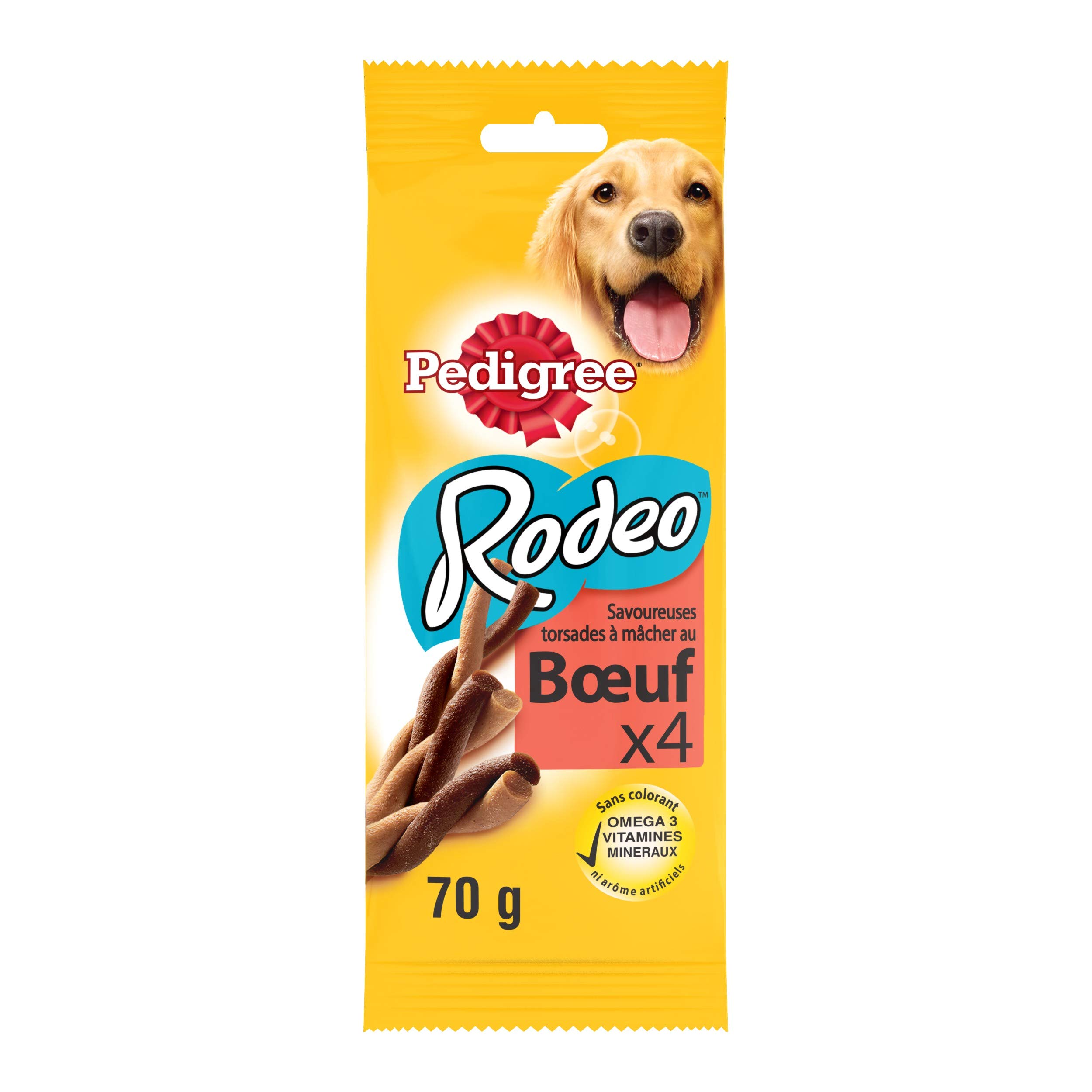 Pedigree Rodéo - Récompense - Bœuf - Sachet de 70 g - Lot de 24