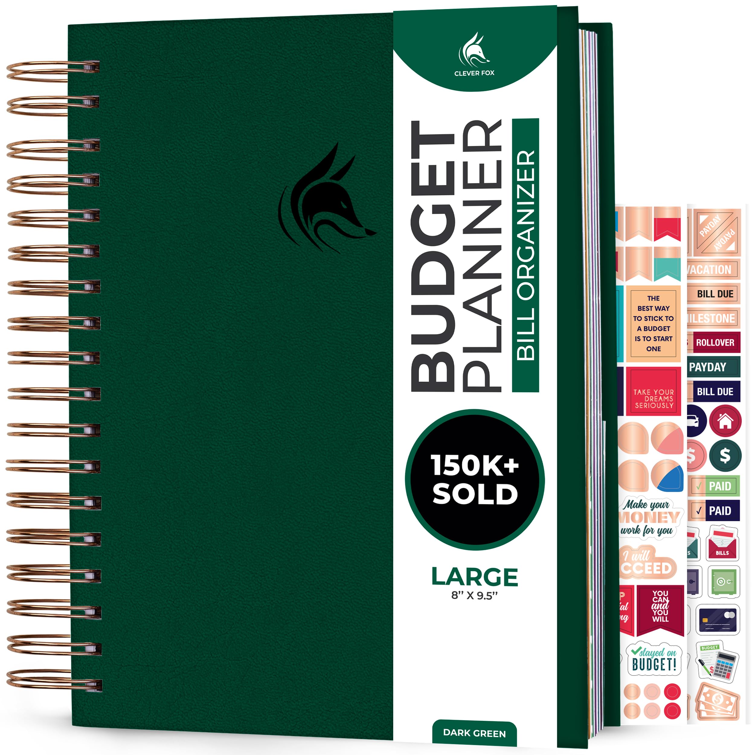 Clever Fox Budget Planner Pro - Financial Organizer Cash Envelope System Monthly Finance Journal Expense Tracker Personal Account Book Undated Start An - View #8