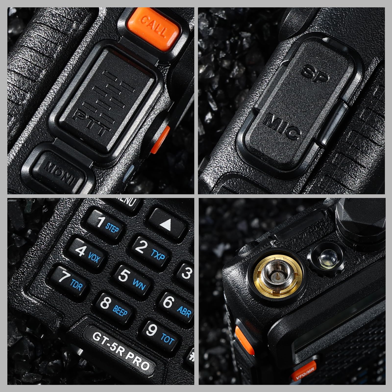 BAOFENG GT-5R Pro Walkie Talkie, radio dual band UHF VHF 144-146/430-440MHz, ampia portata, 128 canali, batteria 1800 mAh, cuffie per adulti, supportato da Chirp