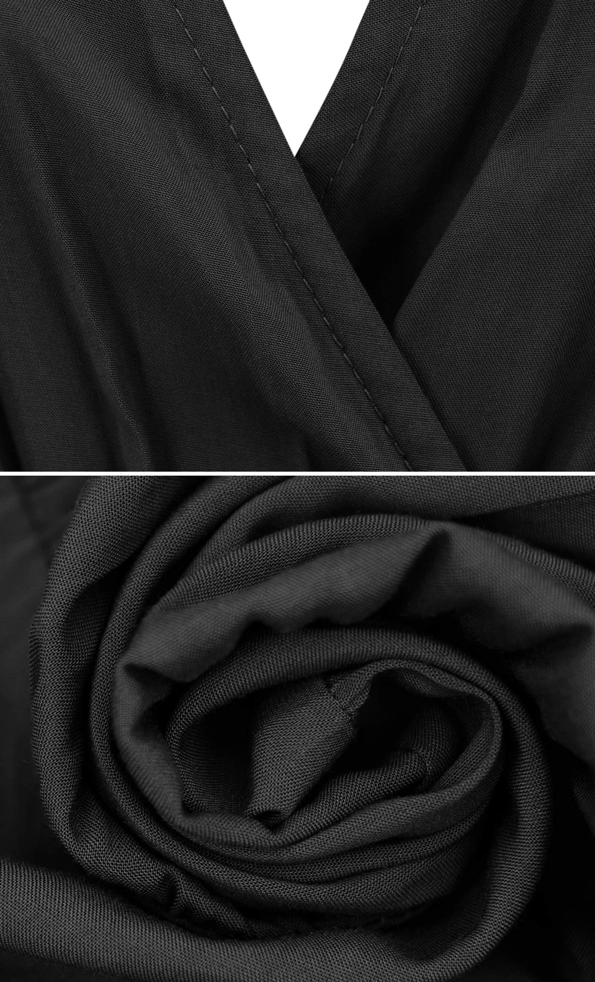 R.Vivimos Summer Dress for Women Cotton Ruffle Short Sleeves V Neck Casual Flowy Midi Dress with Belt