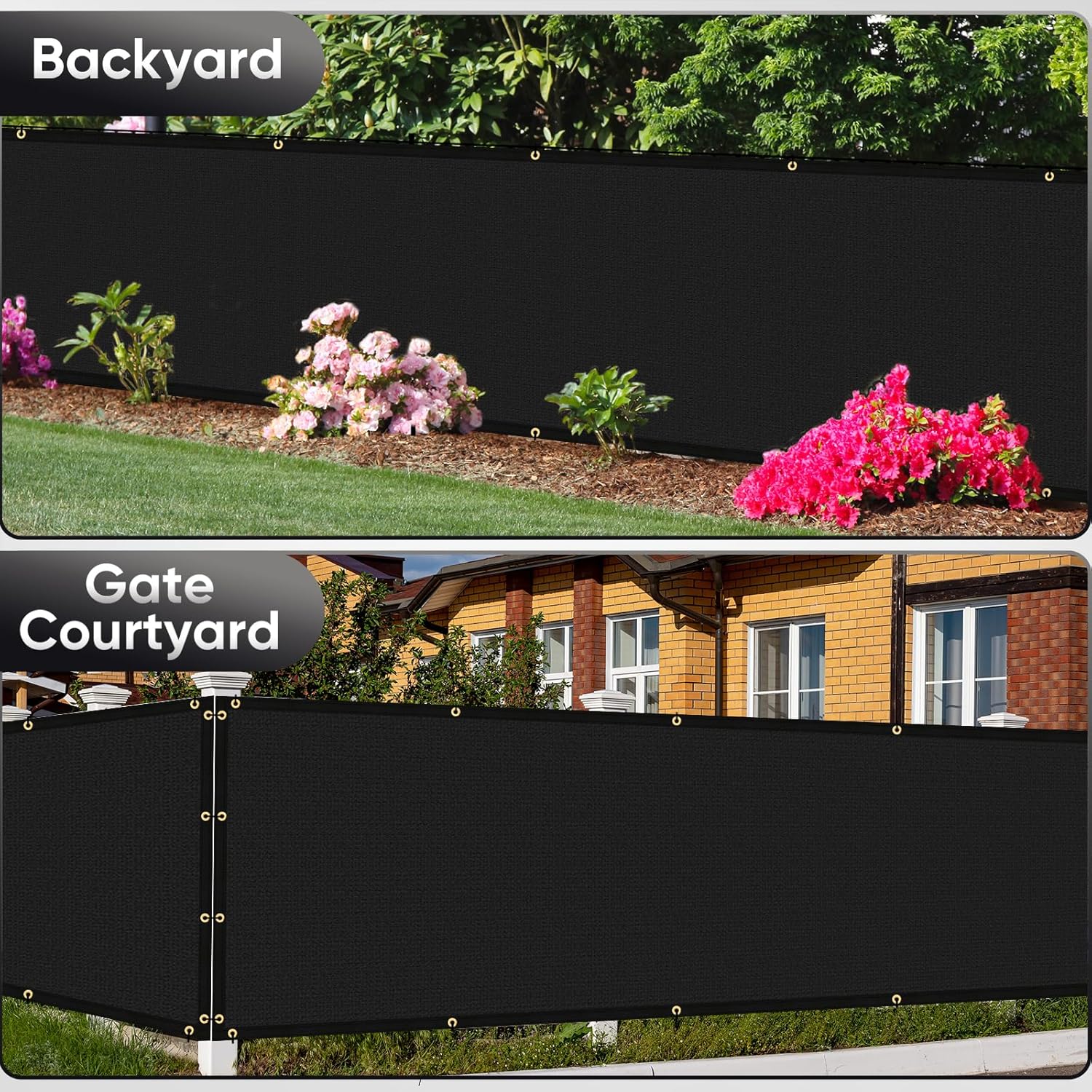 4'X51' Privacy Screen Fence 90% Blockage Heavy Duty Fencing Mesh Shade Net Cover for Wall Garden Yard Backyard Black (We Make Customized)
