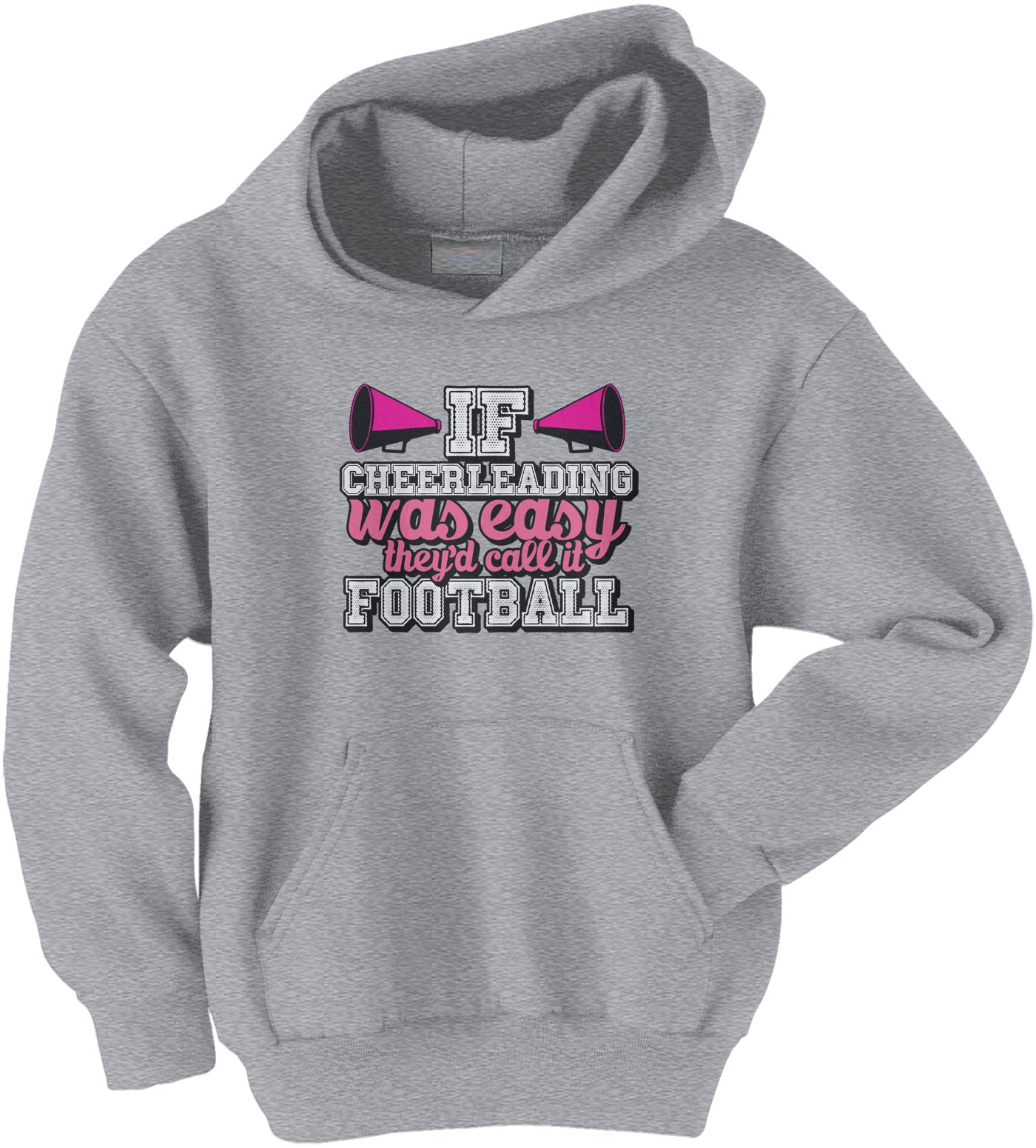 Threadrock Big Girls' If Cheerleading was Easy They'd Call It Football Hoodie
