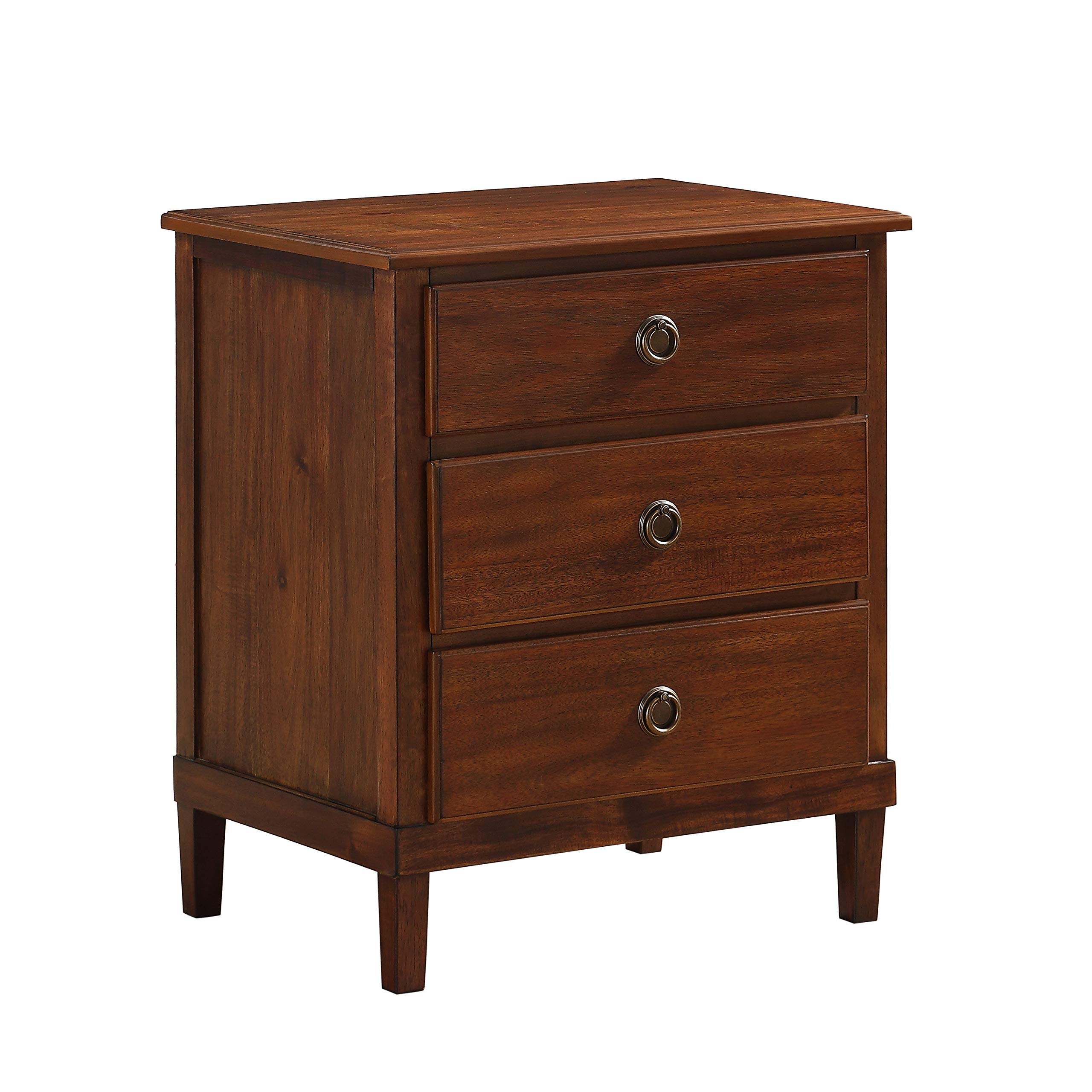 Source One Colebrook Brown 3-Drawer Nightstand,