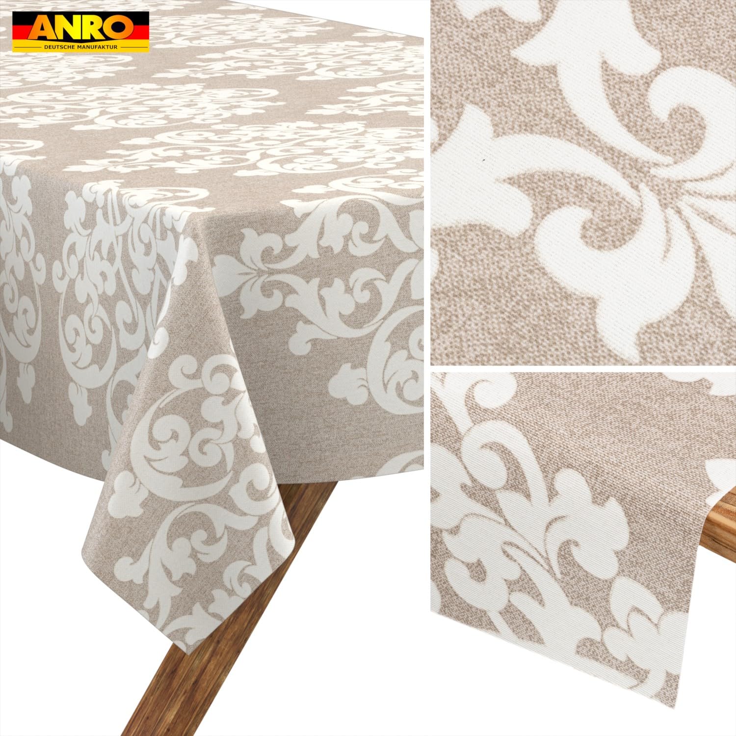 ANRO Obrus zmywalny Adamaszek 300x140 cm ogrodowy