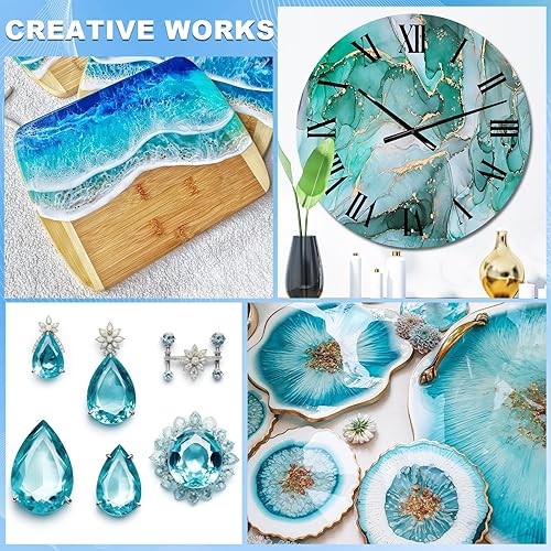 Miniatura 6 de Resina epoxi, kit de resina epoxi transparente de 80 onzas, sin burbujas y sin amarillamiento, kit de resina de curado rápido para manualidades de