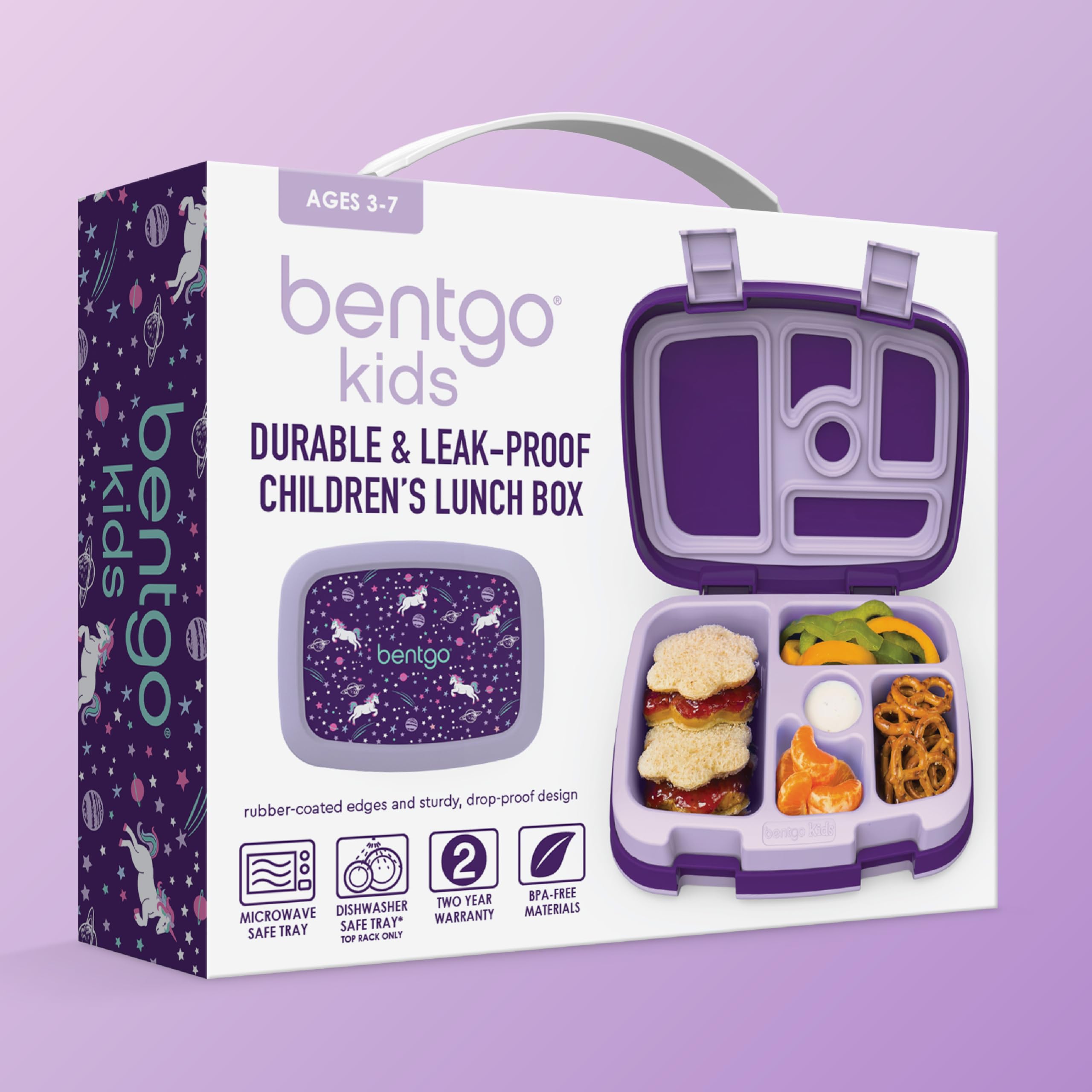 Bentgo Unicorn Lunch Box - Leak-Proof Kids Bento Box -10