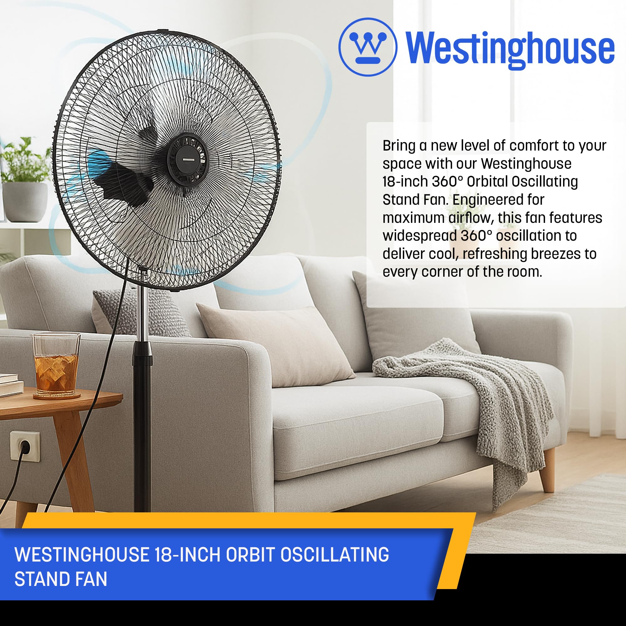 Amazon.com: Westinghouse 18-Inch Oscillating Stand Fan - 3-in-1