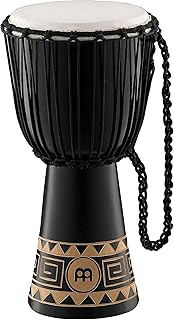 Meinl Percussion Djembe Hand Drum Circle Instrument, Carved Mahogany Headliner Series — NOT Made in China — African Mali Weave Ropes, 2-Year Warranty, Congo, Medium (HDJ1-M)