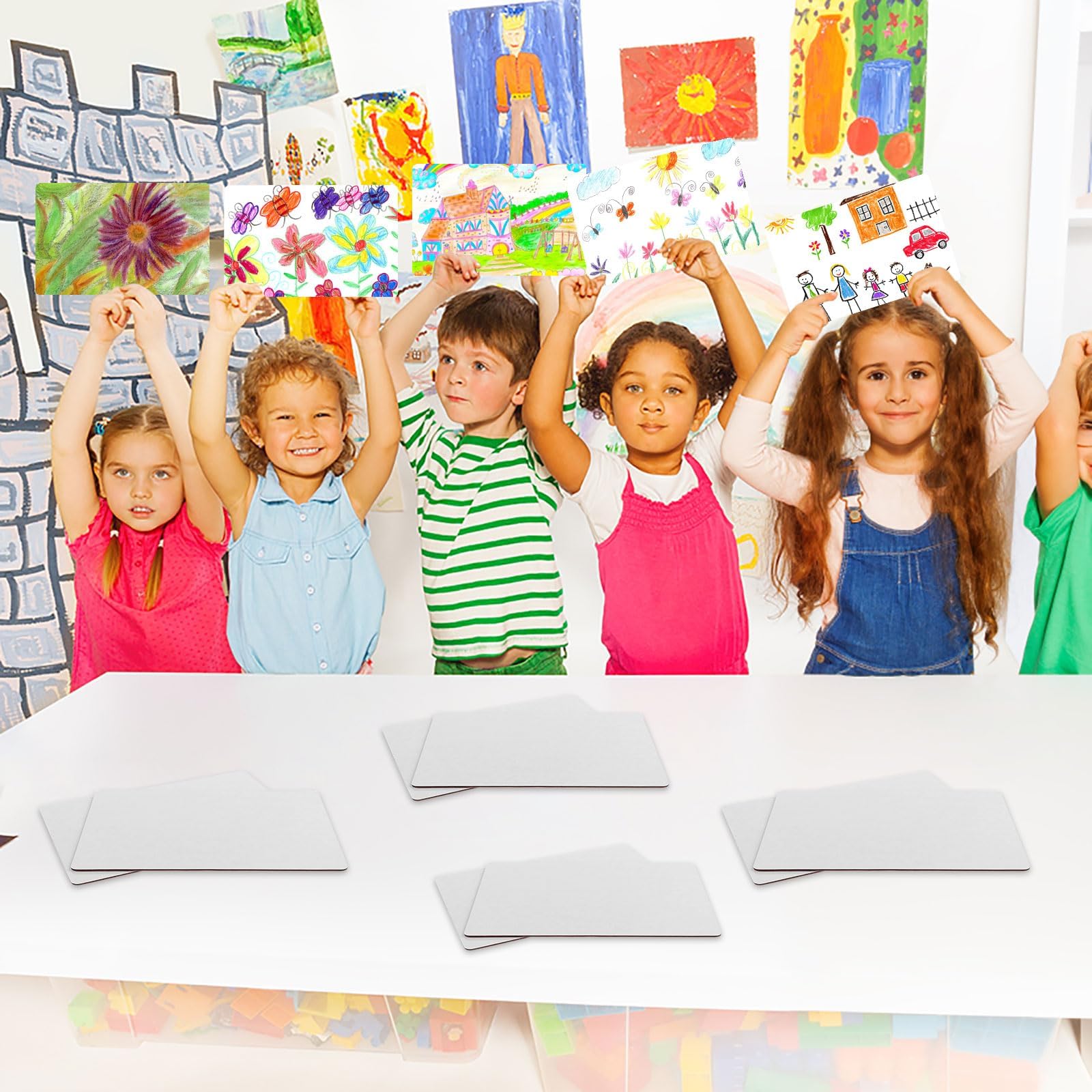 Lot de 30 mini tableaux blancs double face effaçables à sec pour enfants, enseignants et étudiants | Idéal pour la salle de classe, l'école, le bureau et l'apprentissage à la maison | Ensemble en vrac