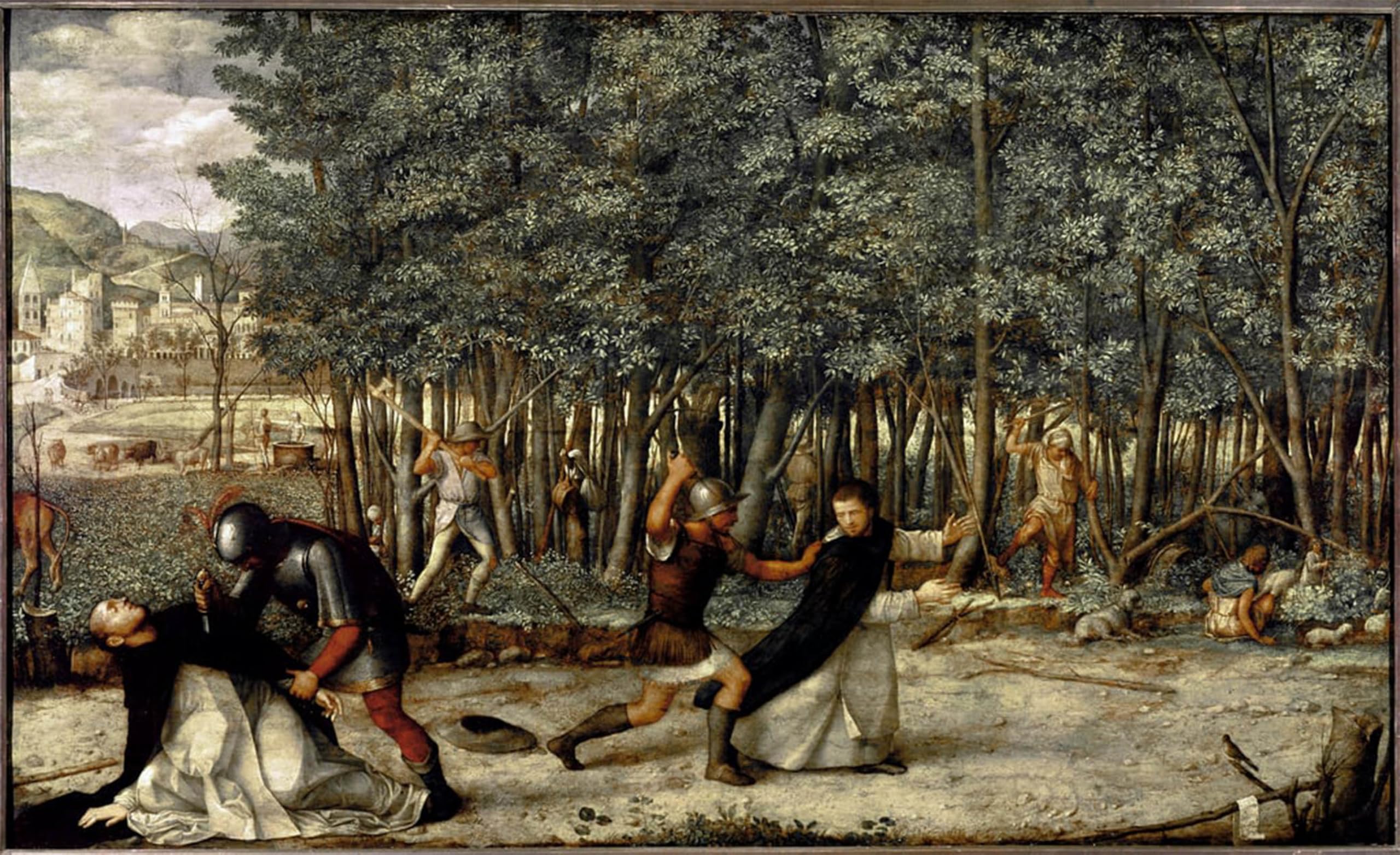 Serendipitp No Frame Vintage Picture Print On Canvas Wall Art Poster Death Of Saint Peter Martyr By Famous Artist Artwork Print Poster For Wall Decor 60X90cm