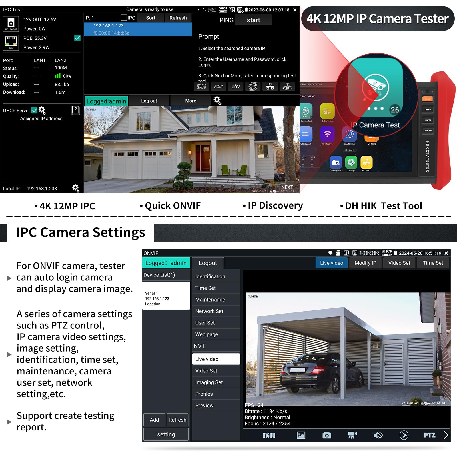 Rsrteng CCTV Tester - 4K IP Camera & PoE Testing -3 Rsrteng CCTV Tester - 4K IP Camera & PoE Testing -3