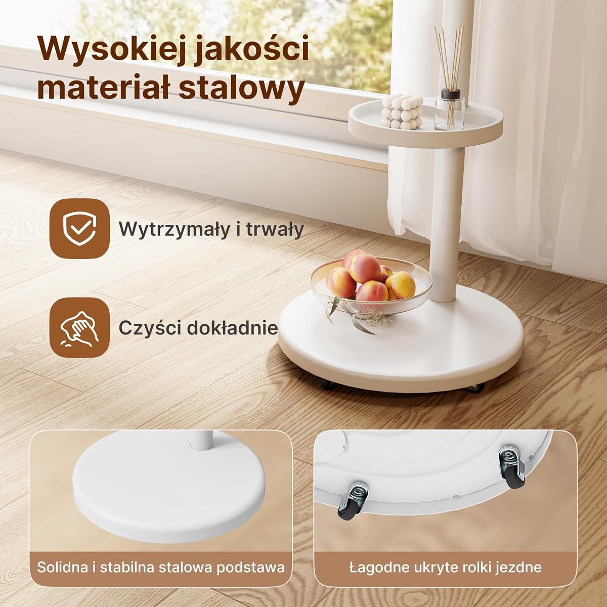 Stojak pod telewizor z kółkami do telewizorów 17-43 cali, do 15 kg
