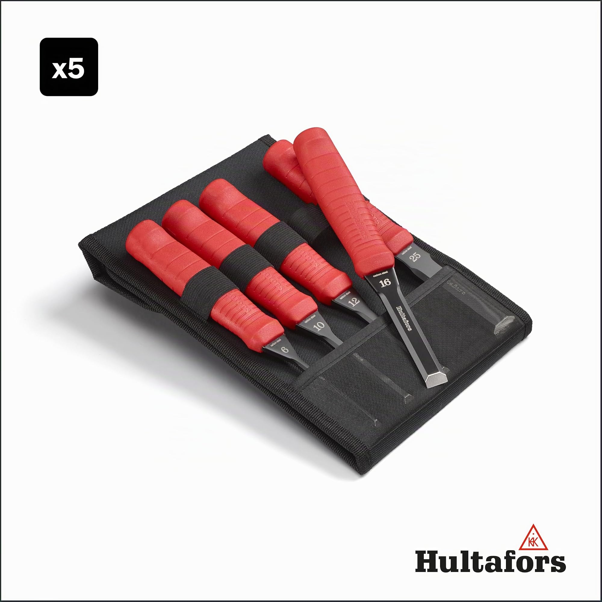 Hultafors 390005 Stemmeisen EDC, Stechbeitel-Set bestehend aus 6,10,12, 16 und 25mm (Set)