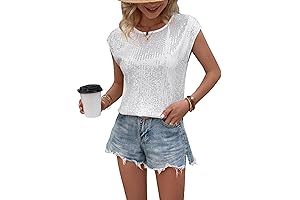 Women's Round Neck Bling Tops