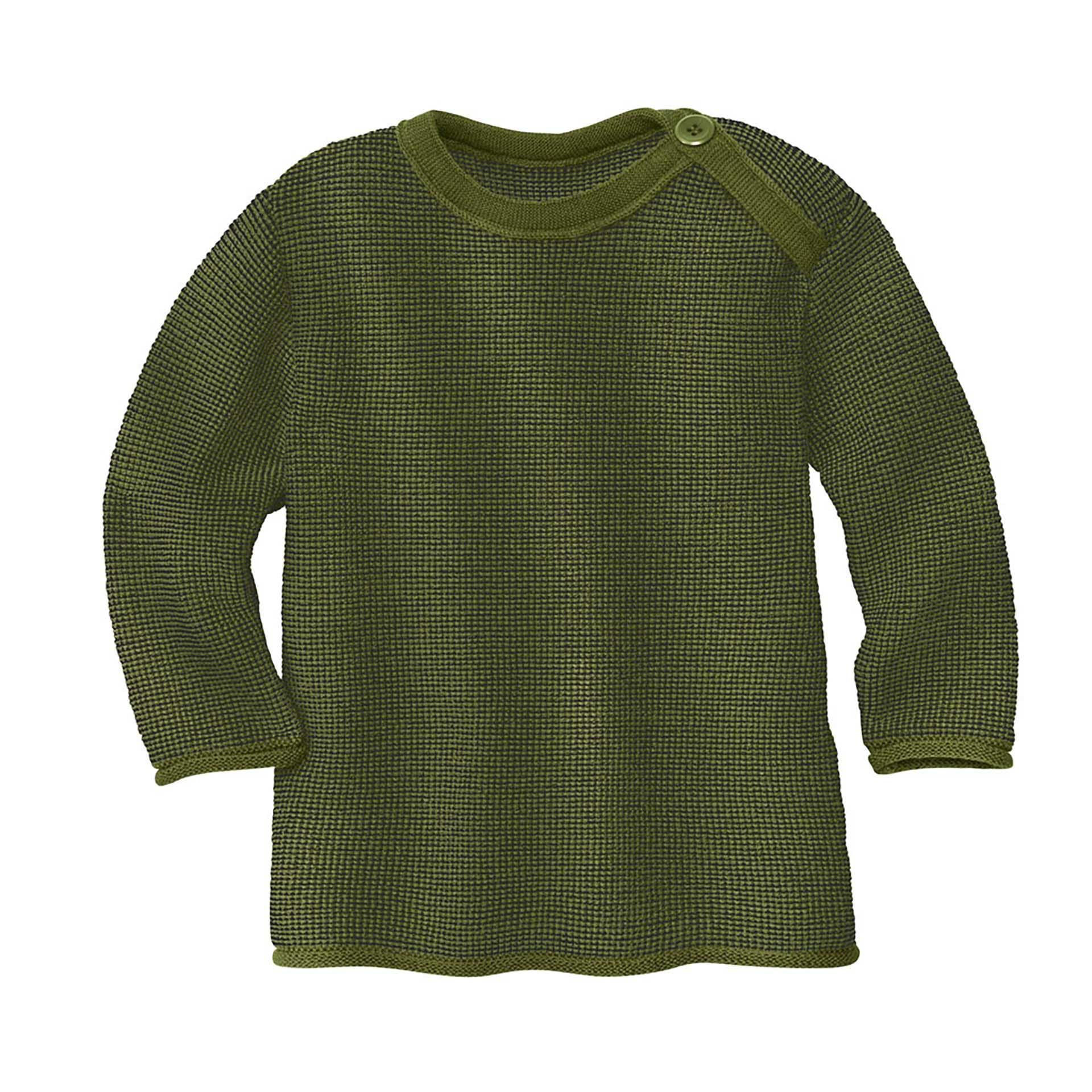 Disana Pull mélangé avec fermeture à bouton sur le col | 100 % laine mérinos bio GOTS, IVN Best | Newborn Baby Toddler Enfant Unisexe | Fabriqué en Allemagne