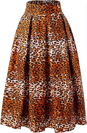SHENBOLEN Women African Traditional Costume Ankara Print Skirt Dashiki Long Skirts