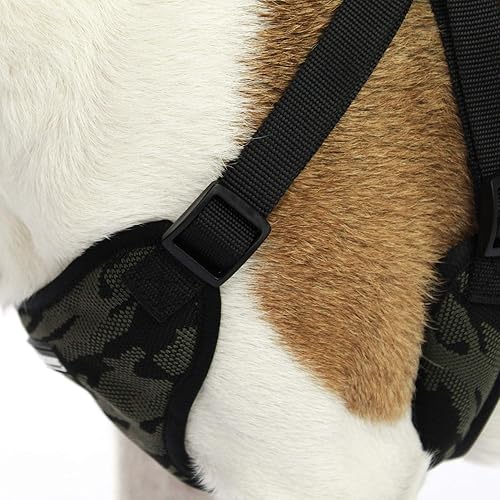 Miniatura 4 de DawgKnit Arnés para perro sin tirones, arnés ajustable con hebilla de liberación rápida y accesorio de doble anillo para todas las razas, talla S,